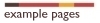 example pages